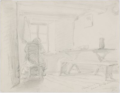 Chambre la Ferme de Maladrie by James Abbott McNeill Whistler